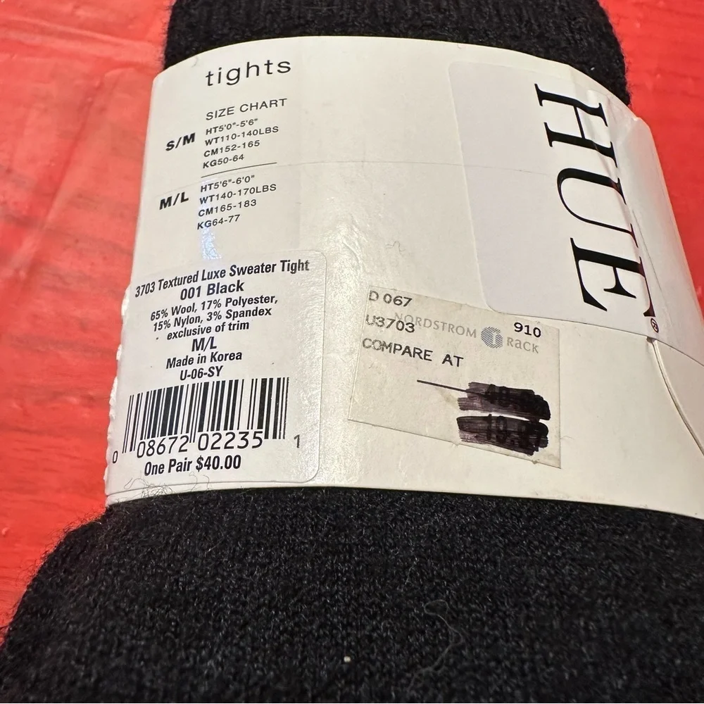 HUE Black Knit Socks